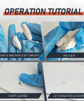 Operation tutorial for Epoxy Putty Modeling Compound For Sculpting And Repairs DIY Ready Self Hardening Drillable White 200g