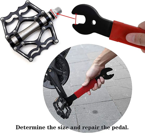Double Sided Bicycle Pedal Wrench Set 15mm 16mm 17mm For Quick Pedal Removal Pro Grade Bike Wrench For Home Mechanics