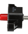 50 Amp Marine Circuit Breaker With Nut Connections And Attaching Hardware For Plug And Play Quick Easy Install On Marine Equipment And Boats Durable Marine Grade Hardware Reliable Fault Protection Panel Or Inline Mount, red button view