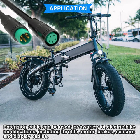 5 Pin IP66 Waterproof Ebike Extension Cable Kit Dope For Bike Lights Throttle And Ebrake, DIY Projects with Julet Connectors