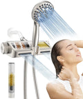 Filtered Shower Head With Handheld Combo, Dual 2-In-1 Spa System With Massage, 10 Modes Handheld Shower, High Pressure Spray