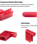 110 Piece Nylon Flag Spade Female Insulated Quick Disconnects Assortment Set showing high temp resistant nylon design