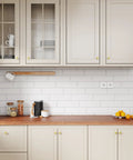 Kitchen with light cabinets fitted with 30 Pack Gold Cabinet Knobs For Your Dresser And Drawers Kitchen Hardware Handles Brushed Brass Modern Round Mushroom Knob Zinc Alloy With Two Screws Included.