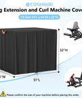 Heavy Duty Waterproof Leg Extension And Curl Machine Cover For Home Gym 420D Dustproof Adjustable Bench Shield Black 51x44x32"