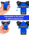 90 Degree Angle Clamps Set Of 4 For Woodworking, blue corner clips adjustable for different thickness panels.