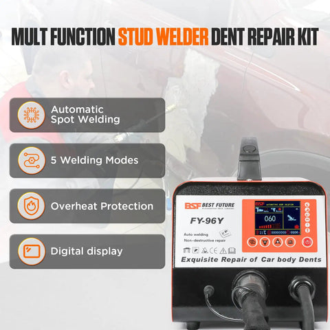 Beast 110V 3500W Spot Welder Dent Puller For Car Body Repair digital display with features listed