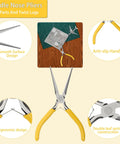 Needle nose pliers from 23 Piece Metal Puzzle Tool Kit For Model Building highlighting features and details.