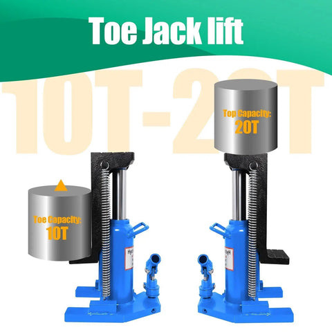 Badass Heavy Duty Hydraulic Toe Jack That Crushes Loads Up To 20 Ton Top Lift And 10 Ton Toe Lift with gauge shown.