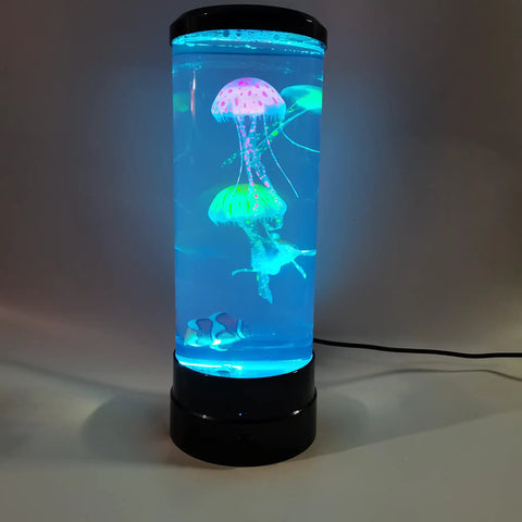 Jellyfish Lava Lamp 16 Color Changing USB LED Night Light Mood Lamp For Home Office Decor With Remote Control Ultra Quiet Ocean Vibe