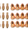 Plasma Cutter Tip and Electrodes Kit for 40 Amp Harbor Freight Titanium 45 Models 56576 56811 56255 With 15 Tips And 15 Electrodes High Quality Replacement Parts For Clean Precise Cuts displayed on a white background