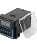 Beefed-Up Time Delay Relay For Industrial Automation And Machinery, Adjustable Cycle Timing, DC 12V Control, Digital Setting, Big Contact Points, Precise Digital Timing For Factory Equipment, black digital time relay with clear cover