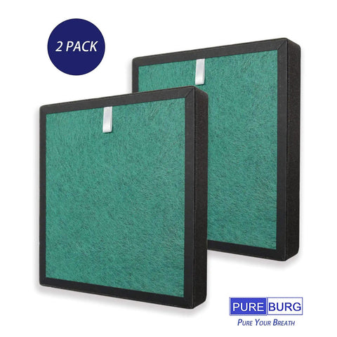 2-Pack H13 True HEPA Replacement Filter For Elechomes A3B A3B WIFI Olansi KJ200-A3B And Habitat 280ae, green filter set