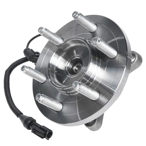 4WD Front Wheel Bearing Hubs For 2009 2010 Ford F150 Six Lug 4x4 Front Left And Right Hubs Assembly Replacement Pair Ready To Install With Sensor Wire ABS Compatible Heavy Duty Construction