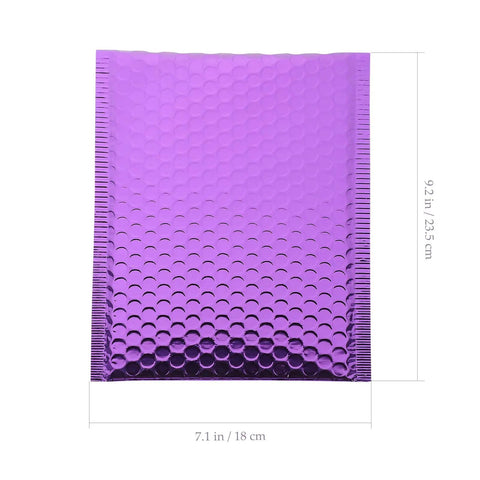 Purple Bubble Mailers 10pcs 18x23 Cm Thickened Padded Envelopes Self Sealing Shockproof Shipping Bags for fragile items.