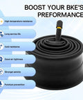 Two Pack 16 Inch Inner Tubes 16x2.125 2.40 Heavy Duty Butyl EPDM For Mountain Road And Kids Bikes with durability features.