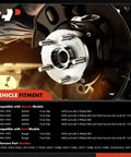 Front Wheel Bearing And Hub Assembly For Ford Ranger And Mazda B3000 B4000 1998 1999 2000 5 Lug Wheels 4WD And 2WD ABS Only Pulse Vacuum Hub Locks Compatible Durable Construction And Easy Install diagram showing compatibility and features.