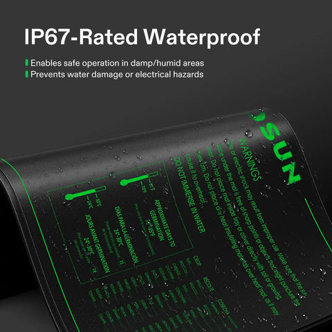 Go To 2 Pack 48 By 20.75 Inch Seedling Heat Mat Waterproof For Germination And Propagation, Ideal For Hydroponics And Indoor Gardening, Greenhouse Heating Pad With Even Temperature, Durable PVC, UL And MET Certified