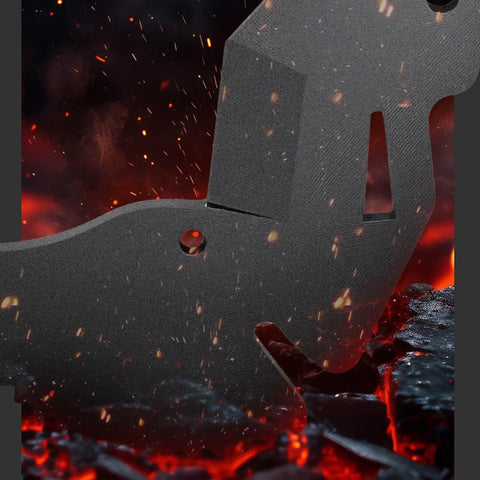 Close-up of blade detail, Ratcheting PVC CPVC Pipe Cutter With Wide Jaw Opening And Anti Fatigue Grip, fiery background
