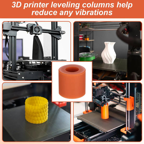 3D printers equipped with 16 Pcs 3D Printer Heat Bed Leveling Parts Set With Heat Resistant Silicone Buffers And Solid Bed Mounts.