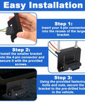 Installation steps for 4 Way Trailer Wiring Harness Mounting Bracket Kit With Screws And Nuts For No Hassle Install On Cars And Trucks
