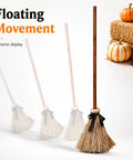 Floating Witch Broom 37 Inch Lit Up Dancing Broomstick With Motion Activation Touch Sensing Spooky Sounds Mute Mode Indoor Party Decor For Haunting Displays And Seasonal Cheer, straw broom display