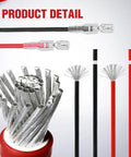 Close-up of 5 Pin Rocker Switch Jumper Wires Set For Automotive And ATV Console Wiring with tin plated copper terminals