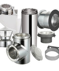 Bulletproof 6 Inch Through Wall Chimney Thimble Kit With Spark Guard Cap For Class A Double Wall Insulated Pipe 18 Inch Length 304 Stainless Steel components