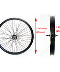 Heavy Duty 26 Inch Rear Wheel Rim With 12 Gauge 48 Spokes Double Wall Aluminum Alloy For Disc Brake Bikes 135mm Hub