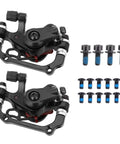 Bombproof Mountain Bike Disc Brake Set Featuring Front And Rear Mechanical Brakes With 160Mm Heat Resistant Rotors includes two black brake calipers.