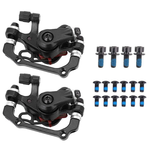Bombproof Mountain Bike Disc Brake Set Featuring Front And Rear Mechanical Brakes With 160Mm Heat Resistant Rotors includes two black brake calipers.