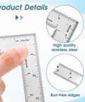 Real Deal Stainless Steel L Square Framing Ruler 4 By 6 Inch 90 Degree Layout Tool double-sided scale with burr-free edges