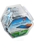 Hexagonal container of Touch Screen Cleaning Wipes for Monitors, Laptops, Phones and TVs, Office Share Pack 200 Count
