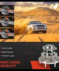 Front Wheel Bearing And Hub Assembly 6 Lug For Ford Transit 150 250 350 HD AWD 2020-2023, showcasing load capacity in desert conditions
