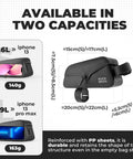 Magnetic Flap Top Tube Bike Bag Waterproof Frame Storage For Road And MTB Bikes with two capacity options and size details