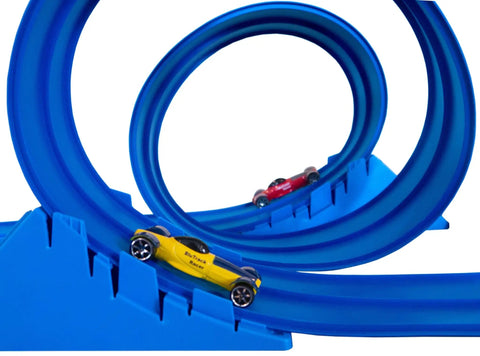 Classic 15-Foot Race Track Starter Set With 2-Lane Wide Track, 2026 Upgrade For Smoother, Faster Runs, shown with mini cars
