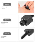 Pro Rivet Nut Tool Kit With High Carbon Steel Body And Mandrel Nose Piece For Pros Who Need Safe Easy Setup And Storage Box To Keep All Tips Organized, black steel mandrel close-up
