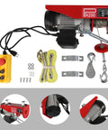 Heavy Duty 440 Lbs Electric Hoist Winch with Remote Control And Emergency Stop, Dual Mode Auto Lift accessories and components