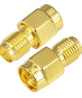 SMA Male To SMA Female FPV Antenna Adapter 2 Pack Coaxial Cable Connector Low Loss 50 Ohm, gold-plated copper adapters.