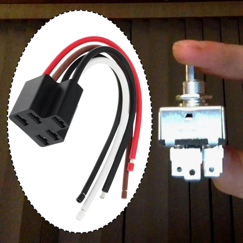 Plug And Play 5 Pin Rotary Blower Switch Repair Pigtail Connector MT1345 for Indak 5-Terminal Rotary Switch in hand view