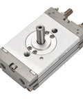 Heavy Duty Rack And Pinion Rotary Actuator Built Tough CRQ2B Series with metal body and output shaft for automation setup.