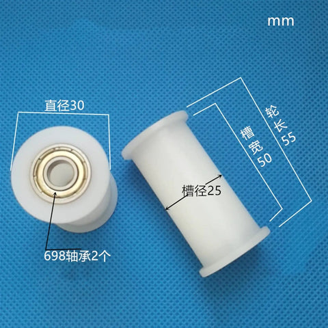 Heavy Duty Nylon H Groove Swivel Pulleys Featuring Dual Ball Bearings For Tough As Nails Sliding Doors Windows Drawers And Furniture Track Hardware Two Pack, 30mm diameter, labeled dimensions.