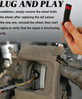 Brake Pad Wear Sensor Kit Front And Rear For Mercedes Benz W211 W220 E Class Direct OEM Replacement 2115401717 2205400617 2205400717 Compatible Brake Warning Line Included Easy Install installed on brake caliper