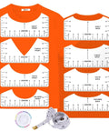 T Shirt Alignment Tool Set, Handy Vinyl Heat Press Kit With Eight Rulers, Soft Measuring Tape, Forty Color Pins, And Front Back Ruler Design For Round And V Neck Cuts, PVC Vinyl Heat Press Accessories For Adult, Youth, And Children
