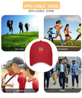 Everyday Dope Baseball Hat For Women Breathable Red Cap With Bold Front Artwork Adjustable Buckle Closure
