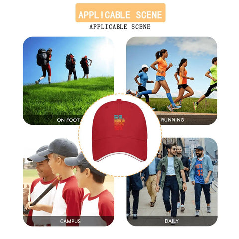 Everyday Dope Baseball Hat For Women Breathable Red Cap With Bold Front Artwork Adjustable Buckle Closure