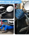 Telescoping Inspection Mirror With 360 Degree Rotation Flexible Retractable Handle Extends From 7 To 35 Inches in use for vehicle inspection.