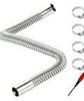 39.3 Inch Stainless Steel Exhaust Hose 1 Inch Flexible Pipe Kit with 4 Hose Clamps and Screwdriver for Diesel Heater