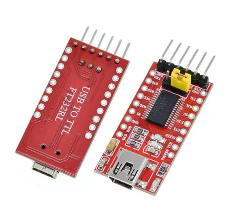 FT232RL USB To TTL Serial Converter Module 3.3V 5.5V Mini Board Not Genuine FTDI Chip With DTR RXD TX VCC CTS GND And 500mA Fuse