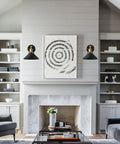 Two Adjustable Matte Black Wall Sconces With Gold Stem, Gallery Hallway Lighting, 240-Degree Tilt for Home Decor above Fireplace