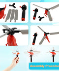 Epic 12 Pack Handheld Flying Helicopters And Plastic Airplane Toys For Kids Outdoor Play Party Favors assembly guide